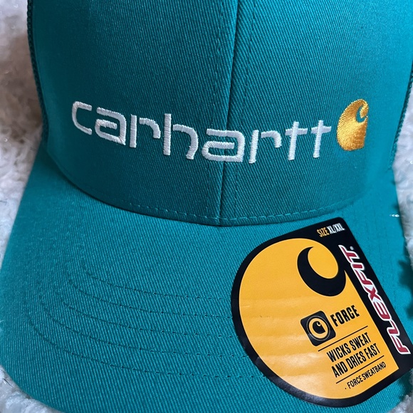 🧢NWT Carhartt Rugged Flex Fitted Canvas Mesh Logo Graphic Cap. Size XL-XXL - Picture 2 of 7